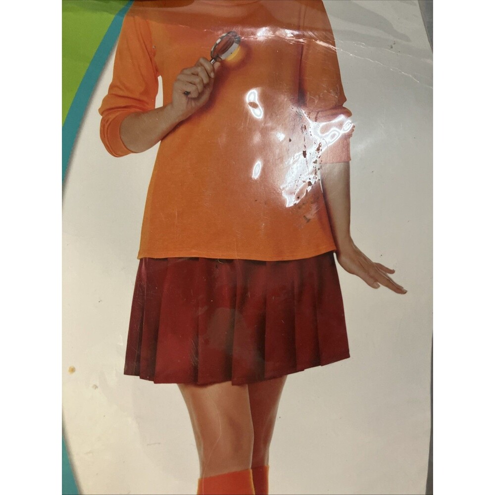 New In Package Velma Costume Complete Scooby-Doo Halloween Party Adult XS 0-2 - Picture 5 of 11